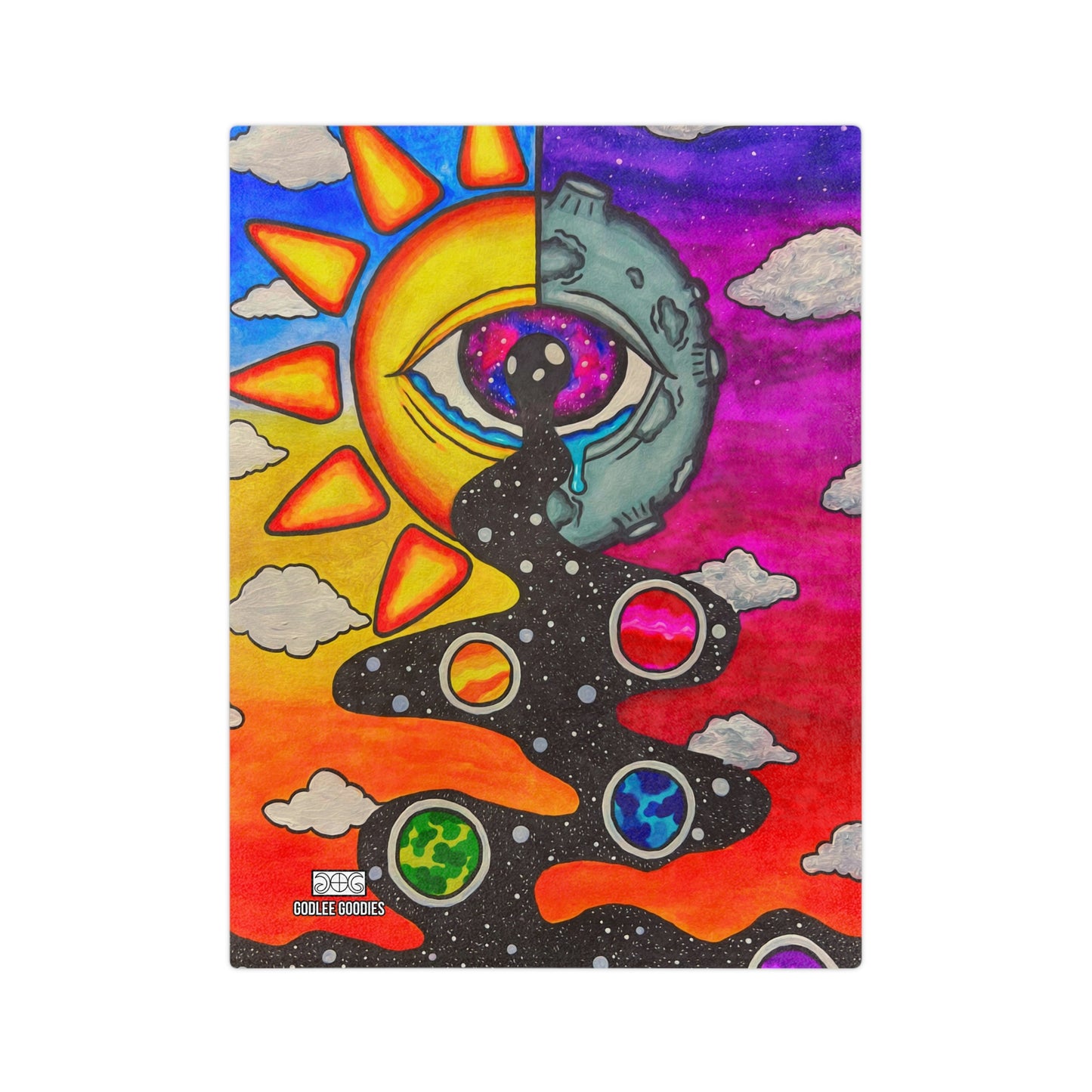 Solar Eyeclipse- Velveteen Microfiber Blanket