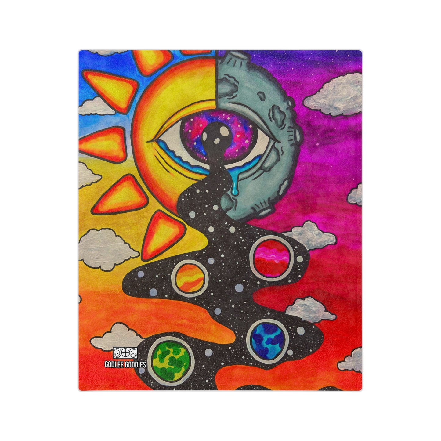 Solar Eyeclipse- Velveteen Microfiber Blanket