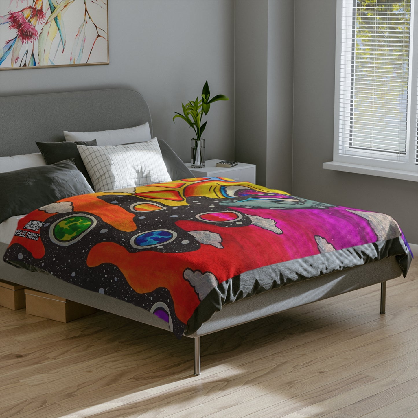 Solar Eyeclipse- Velveteen Microfiber Blanket