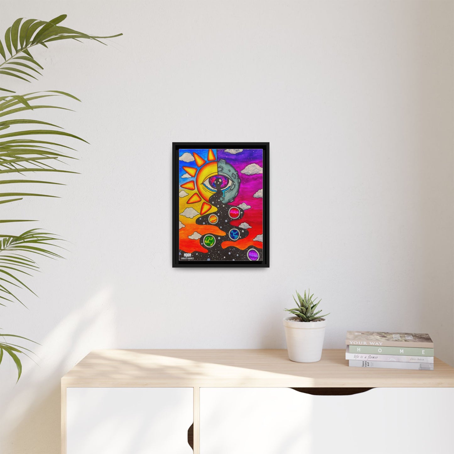 Solar Eyeclipse- Framed Canvas