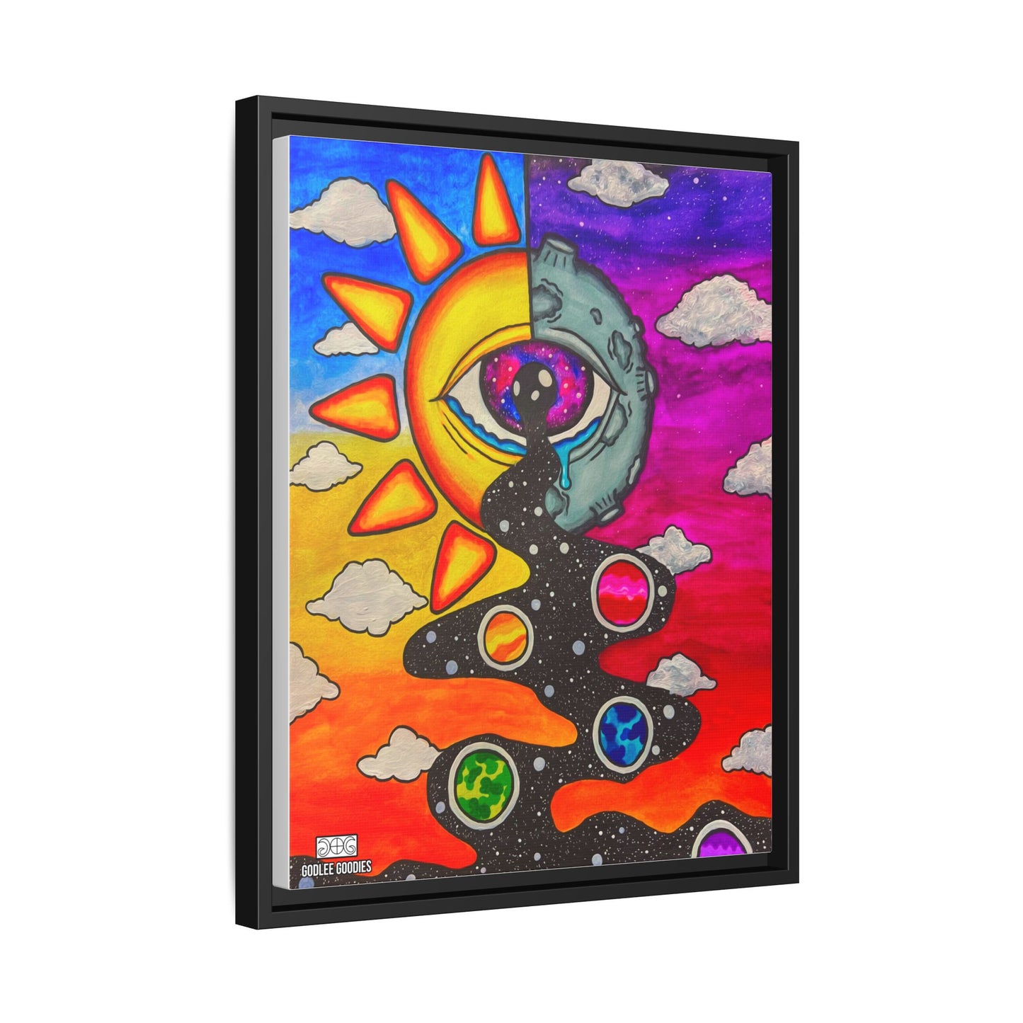 Solar Eyeclipse- Framed Canvas