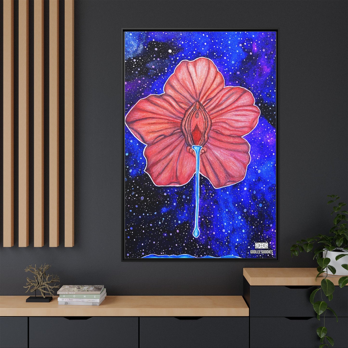 Flower Power- Framed Canvas
