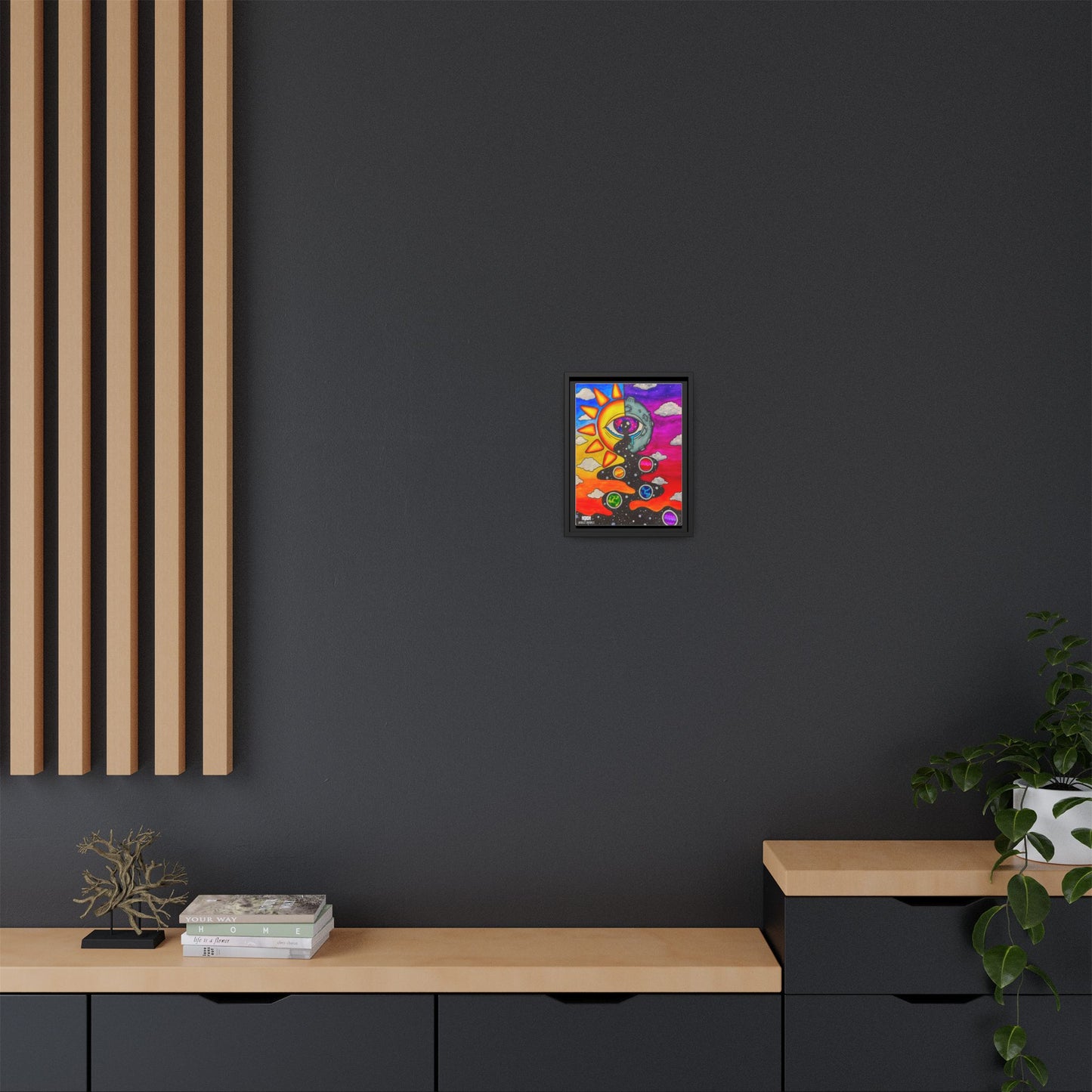 Solar Eyeclipse- Framed Canvas