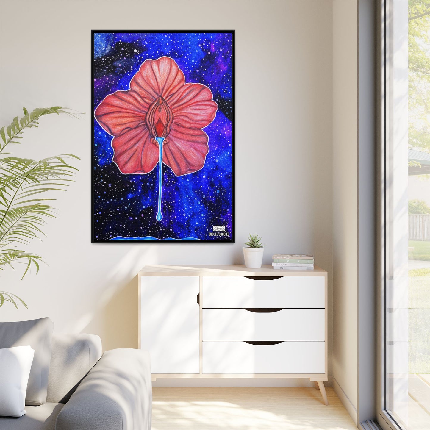 Flower Power- Framed Canvas