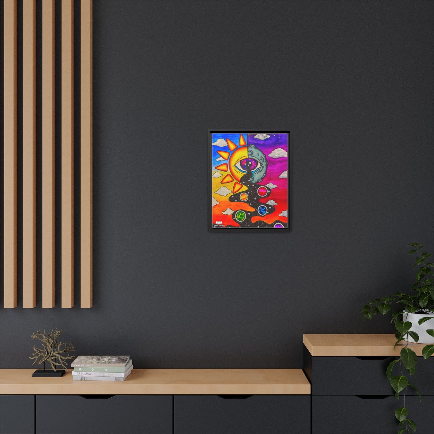 Solar Eyeclipse- Framed Canvas