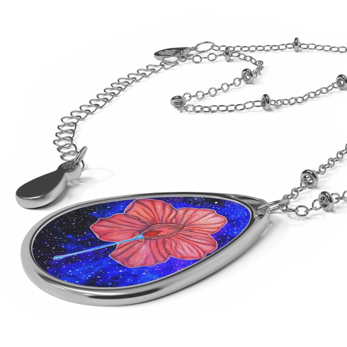 Flower Power- Oval Necklace