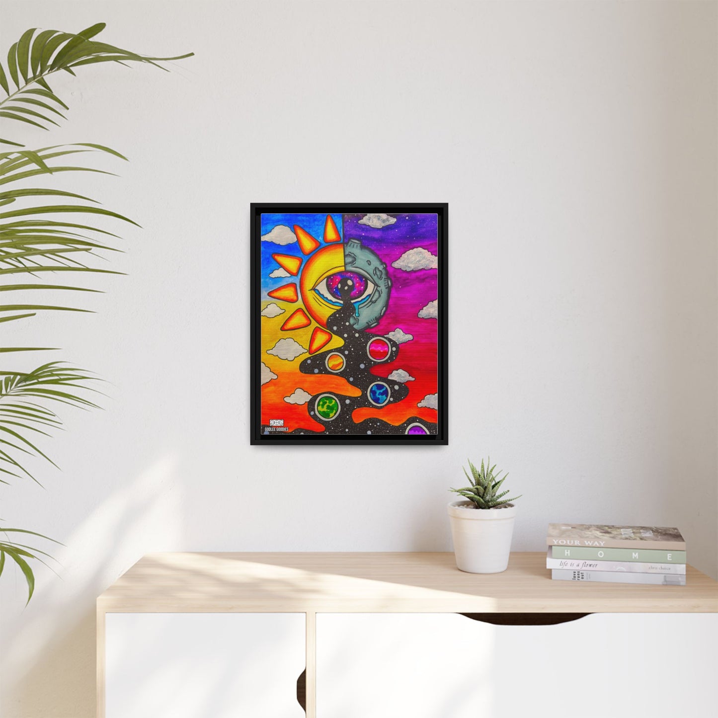 Solar Eyeclipse- Framed Canvas