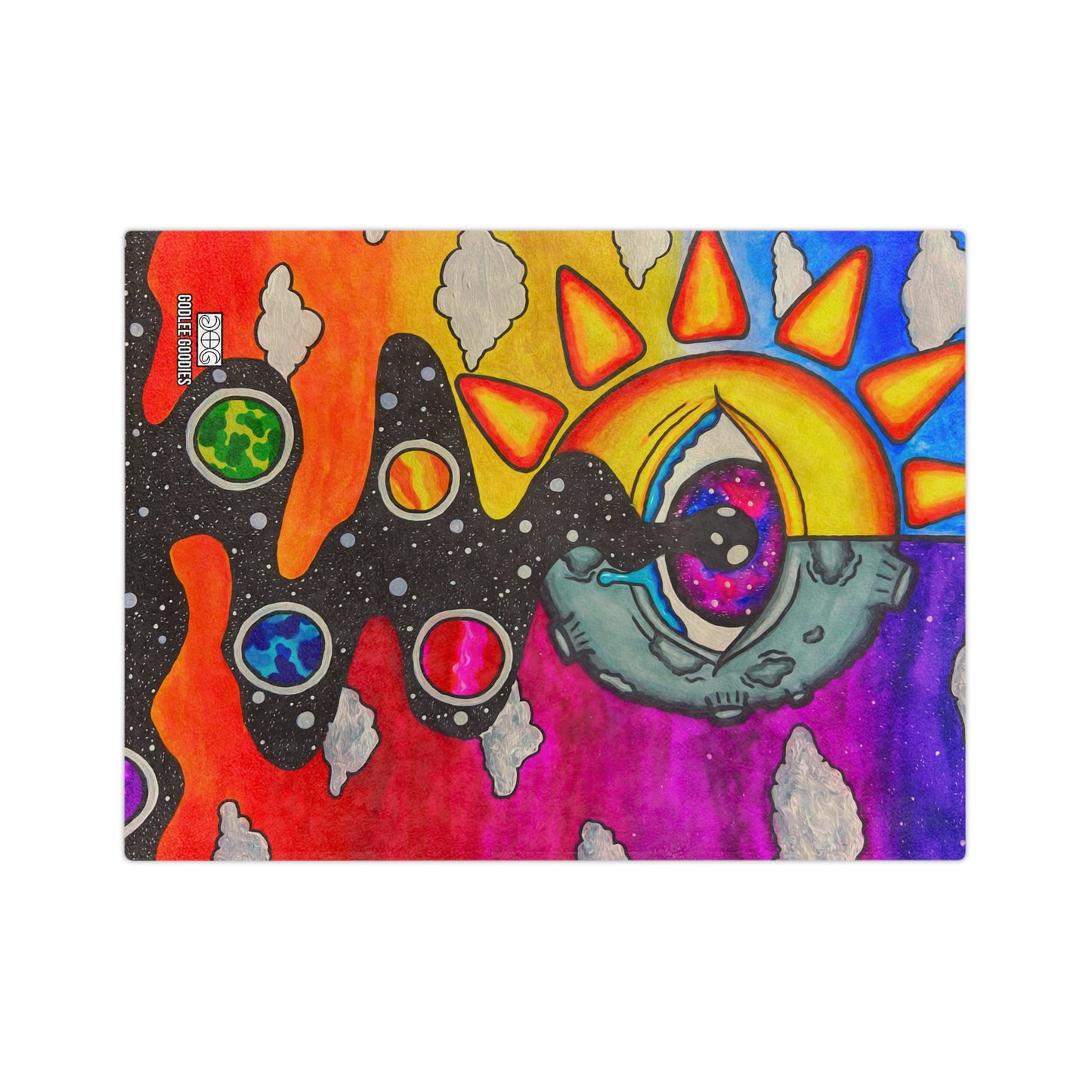 Solar Eyeclipse- Velveteen Microfiber Blanket