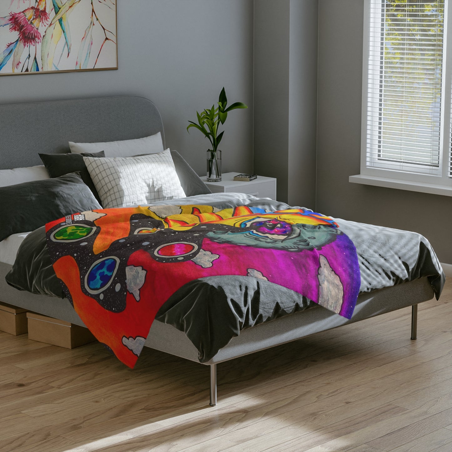 Solar Eyeclipse- Velveteen Microfiber Blanket