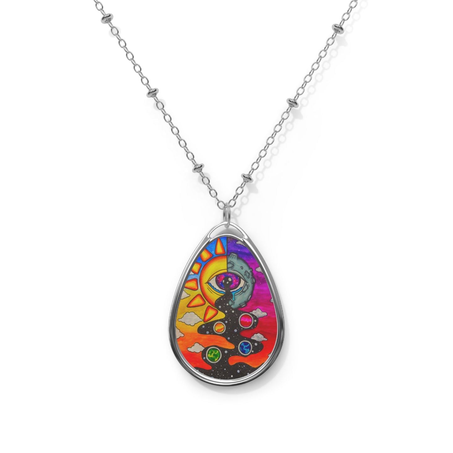 Solar Eyeclipse- Oval Necklace