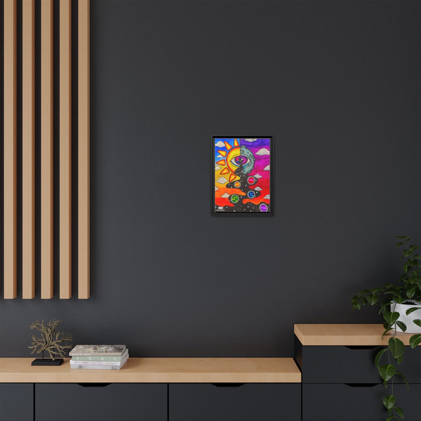 Solar Eyeclipse- Framed Canvas