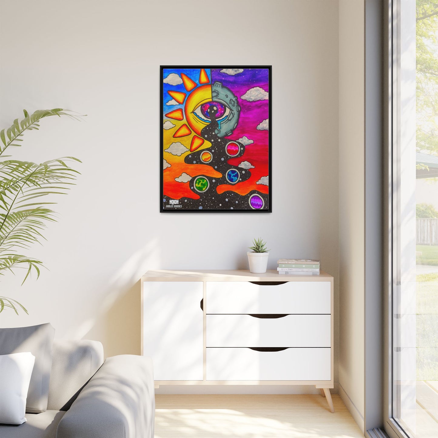 Solar Eyeclipse- Framed Canvas