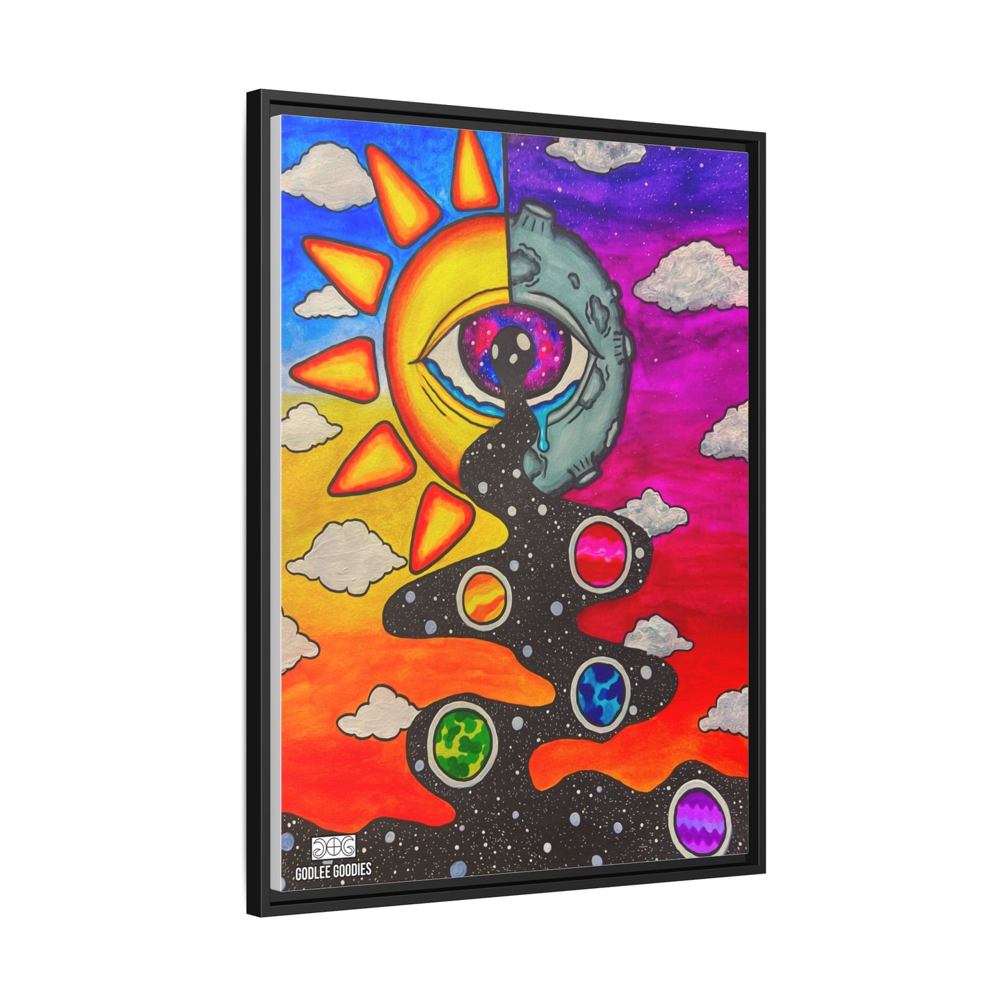 Solar Eyeclipse- Framed Canvas