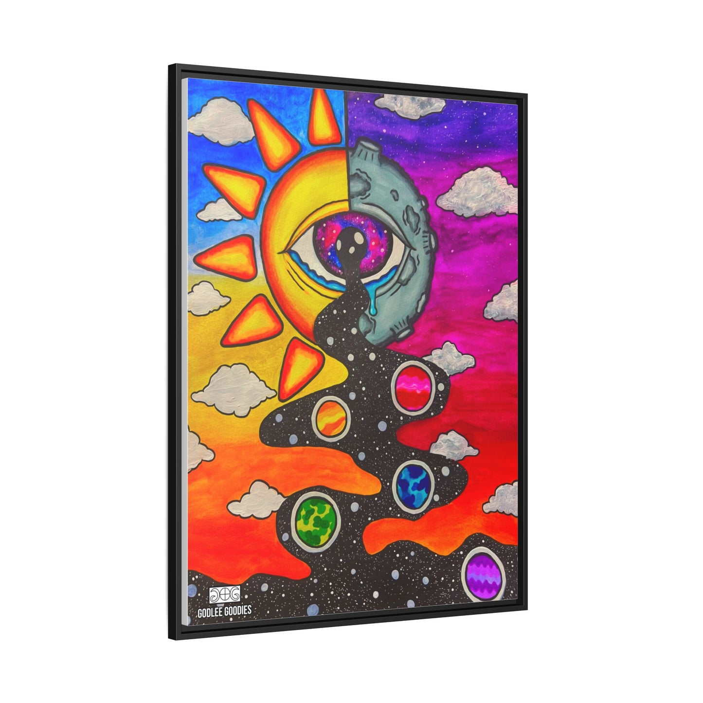 Solar Eyeclipse- Framed Canvas