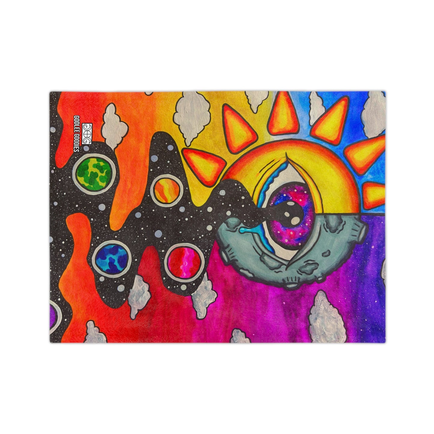 Solar Eyeclipse- Velveteen Microfiber Blanket