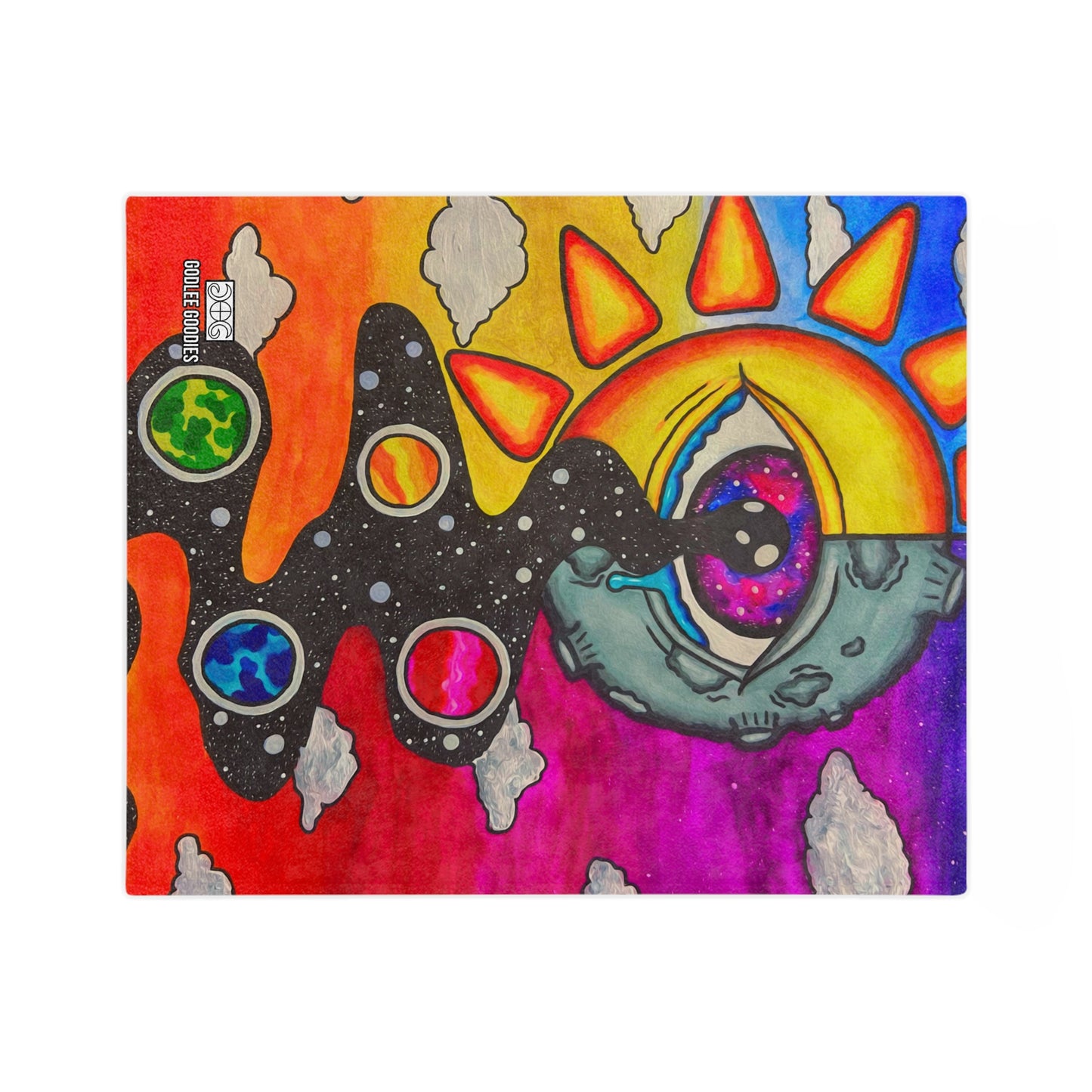 Solar Eyeclipse- Velveteen Microfiber Blanket