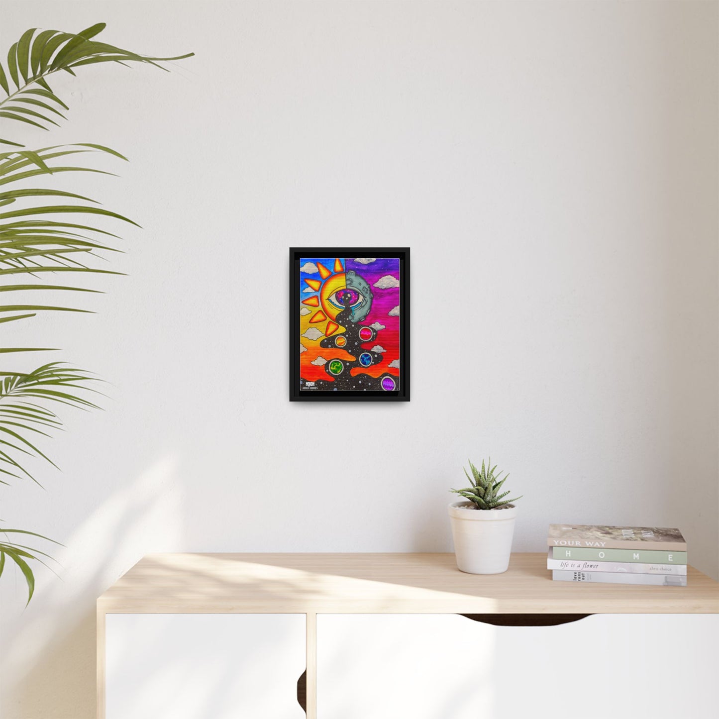 Solar Eyeclipse- Framed Canvas