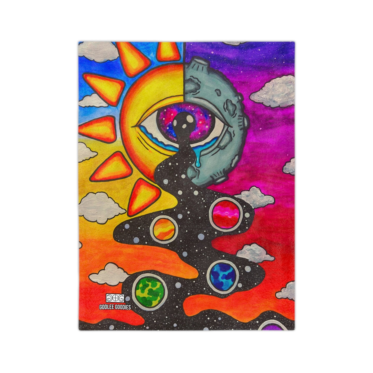 Solar Eyeclipse- Velveteen Microfiber Blanket