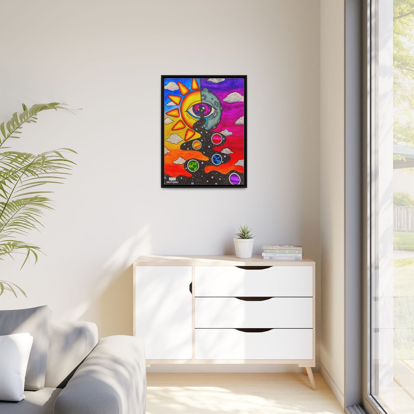 Solar Eyeclipse- Framed Canvas