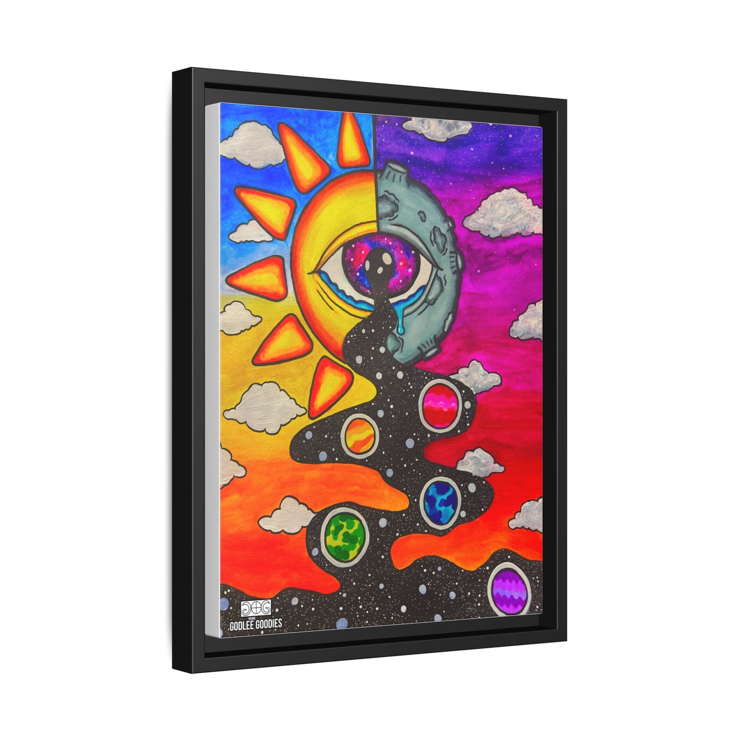 Solar Eyeclipse- Framed Canvas