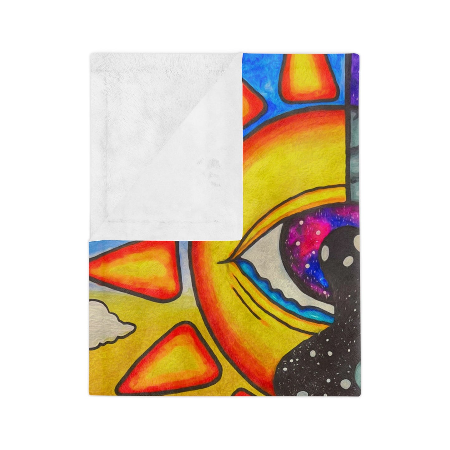 Solar Eyeclipse- Velveteen Microfiber Blanket
