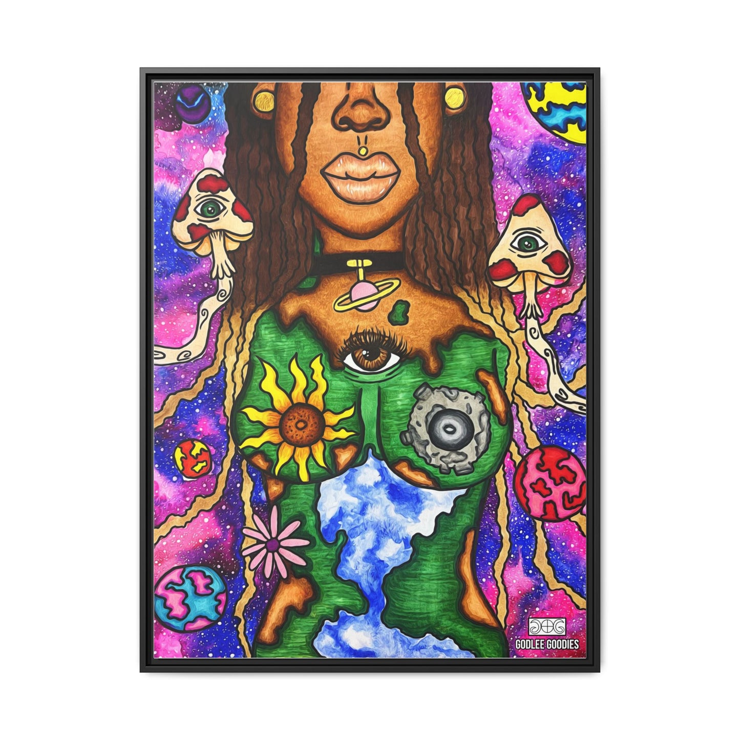Earth Goddess- Framed Canvas