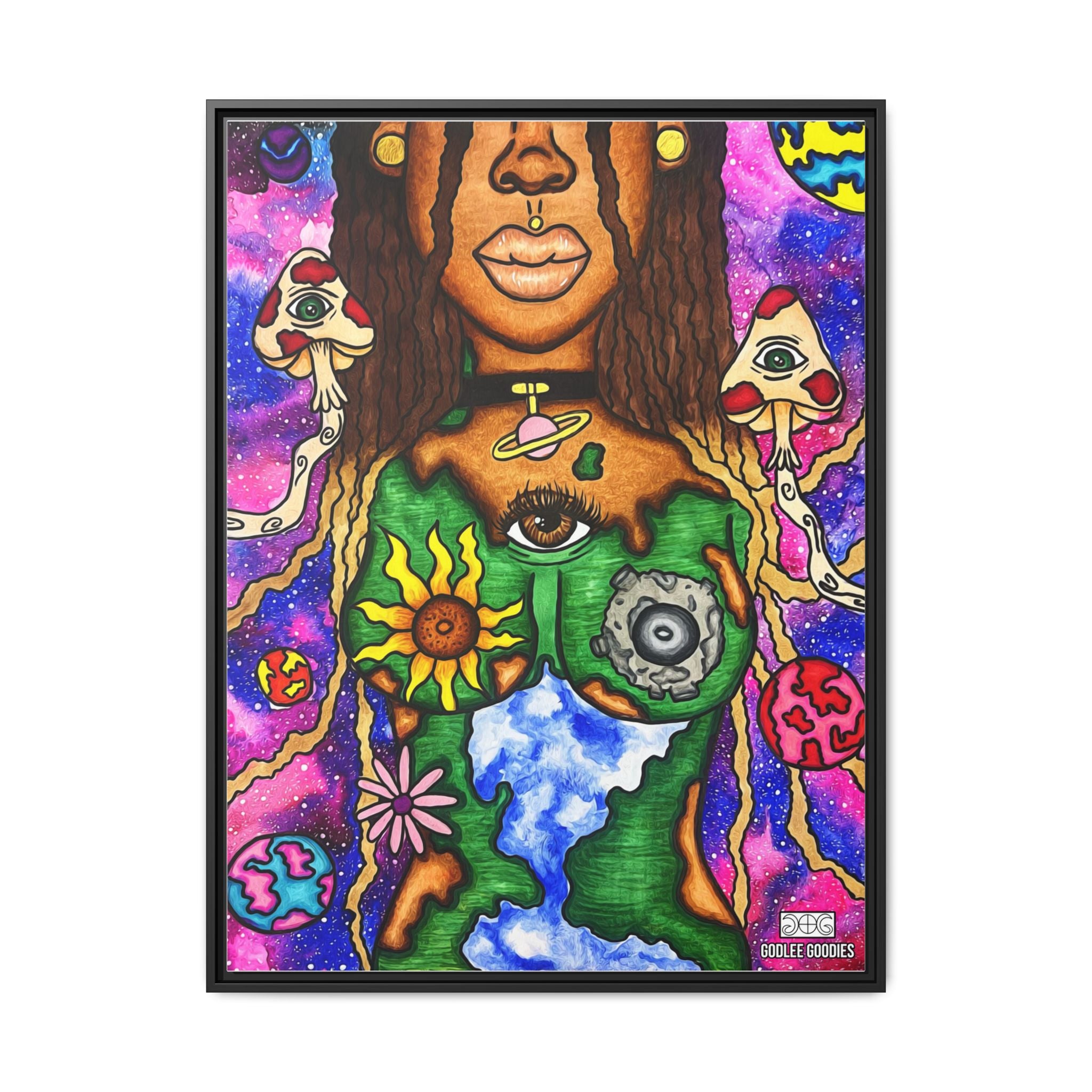 Earth Goddess- Framed Canvas