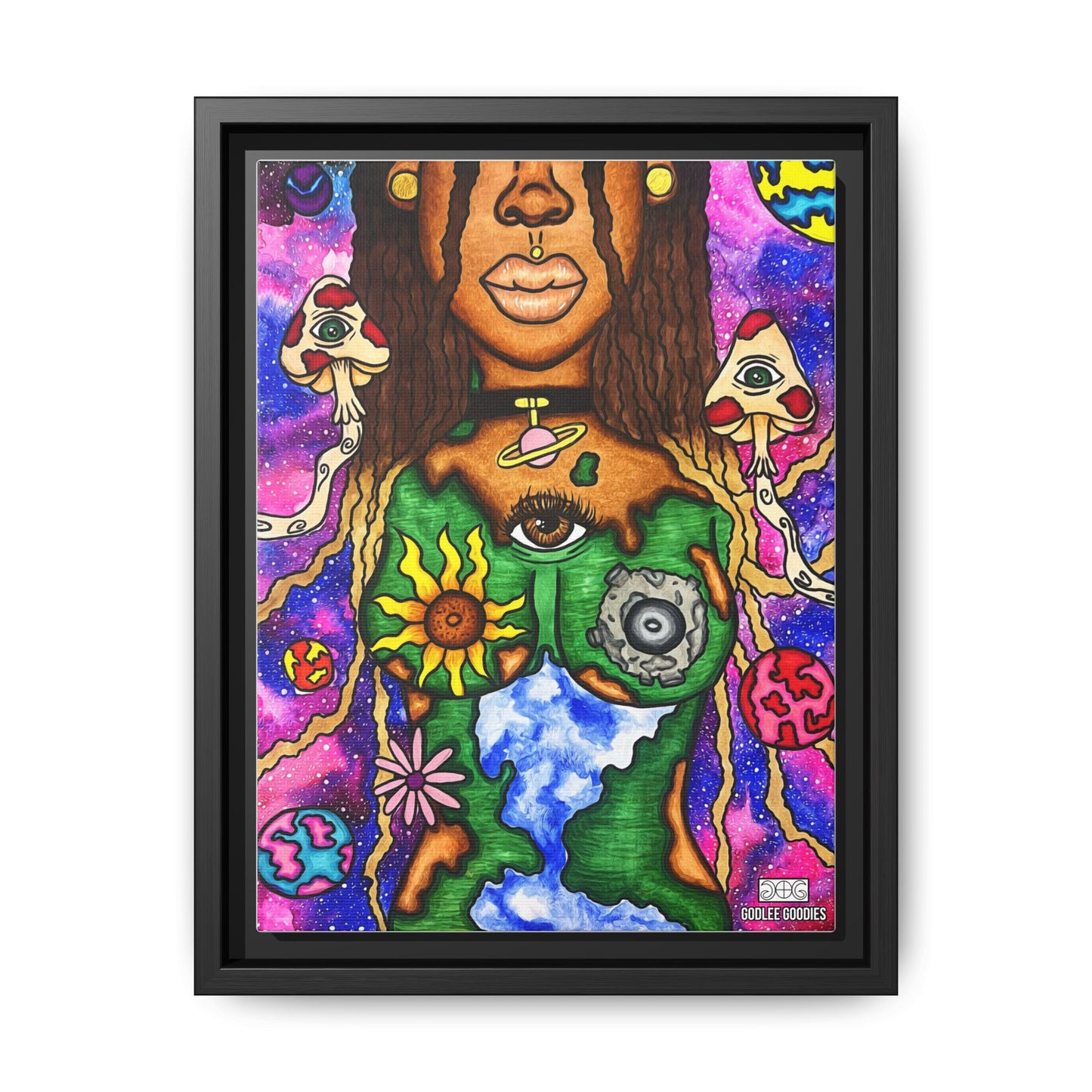 Earth Goddess- Framed Canvas