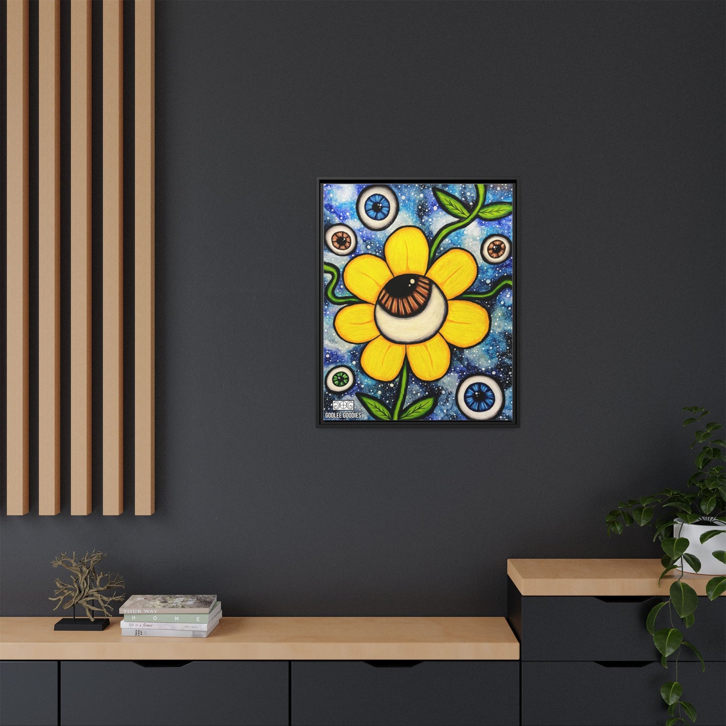 Eye Bloom- Framed Canvas