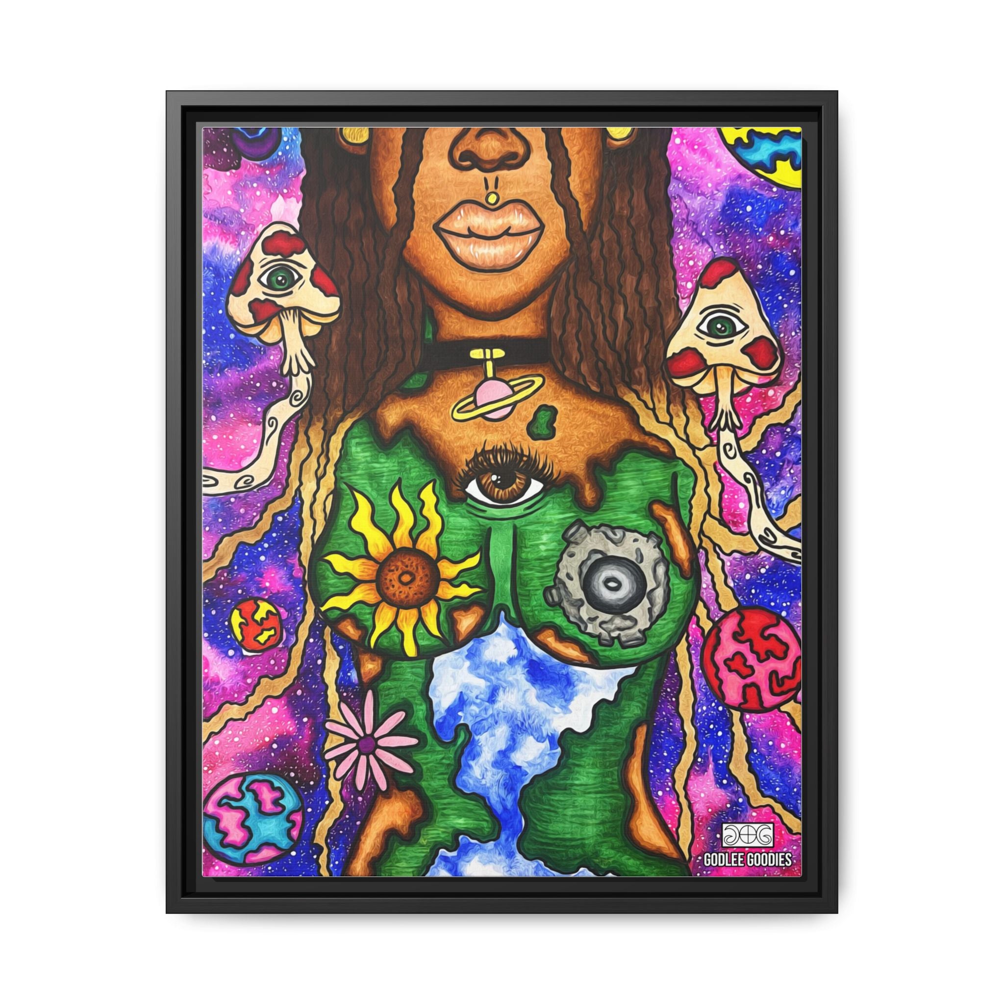 Earth Goddess- Framed Canvas