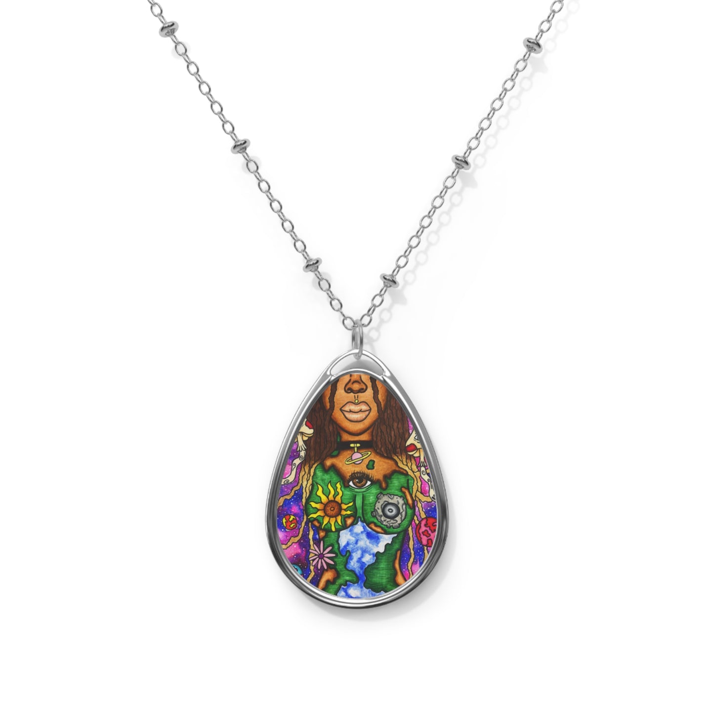 Earth Goddess- Oval Necklace