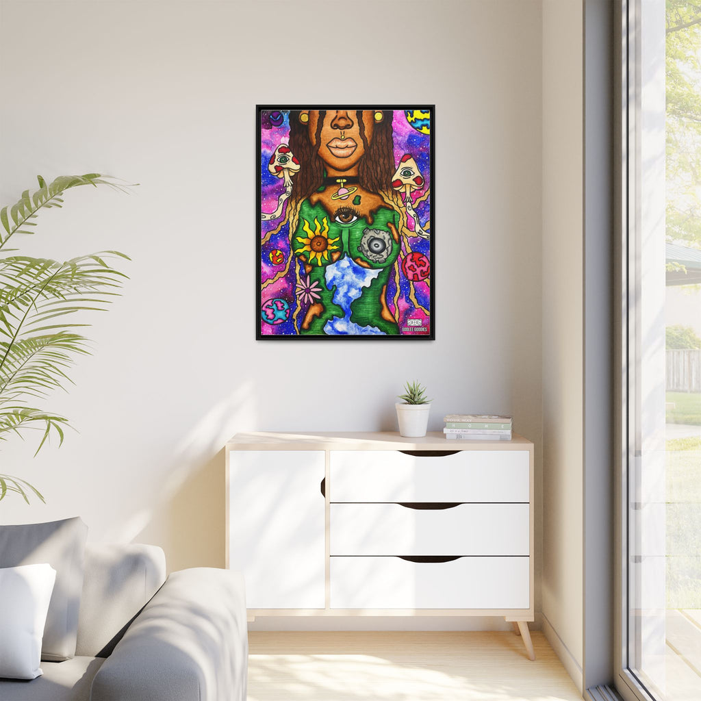 Earth Goddess- Framed Canvas