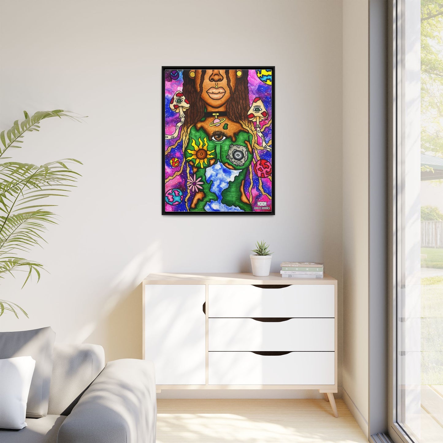 Earth Goddess- Framed Canvas