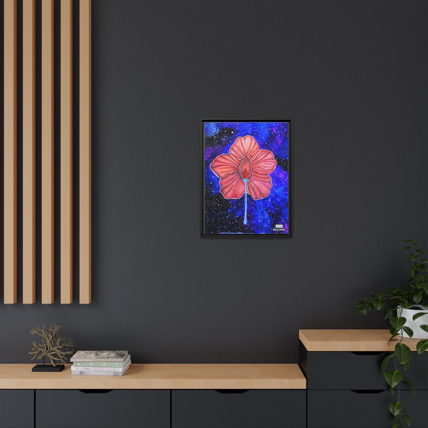 Flower Power- Framed Canvas
