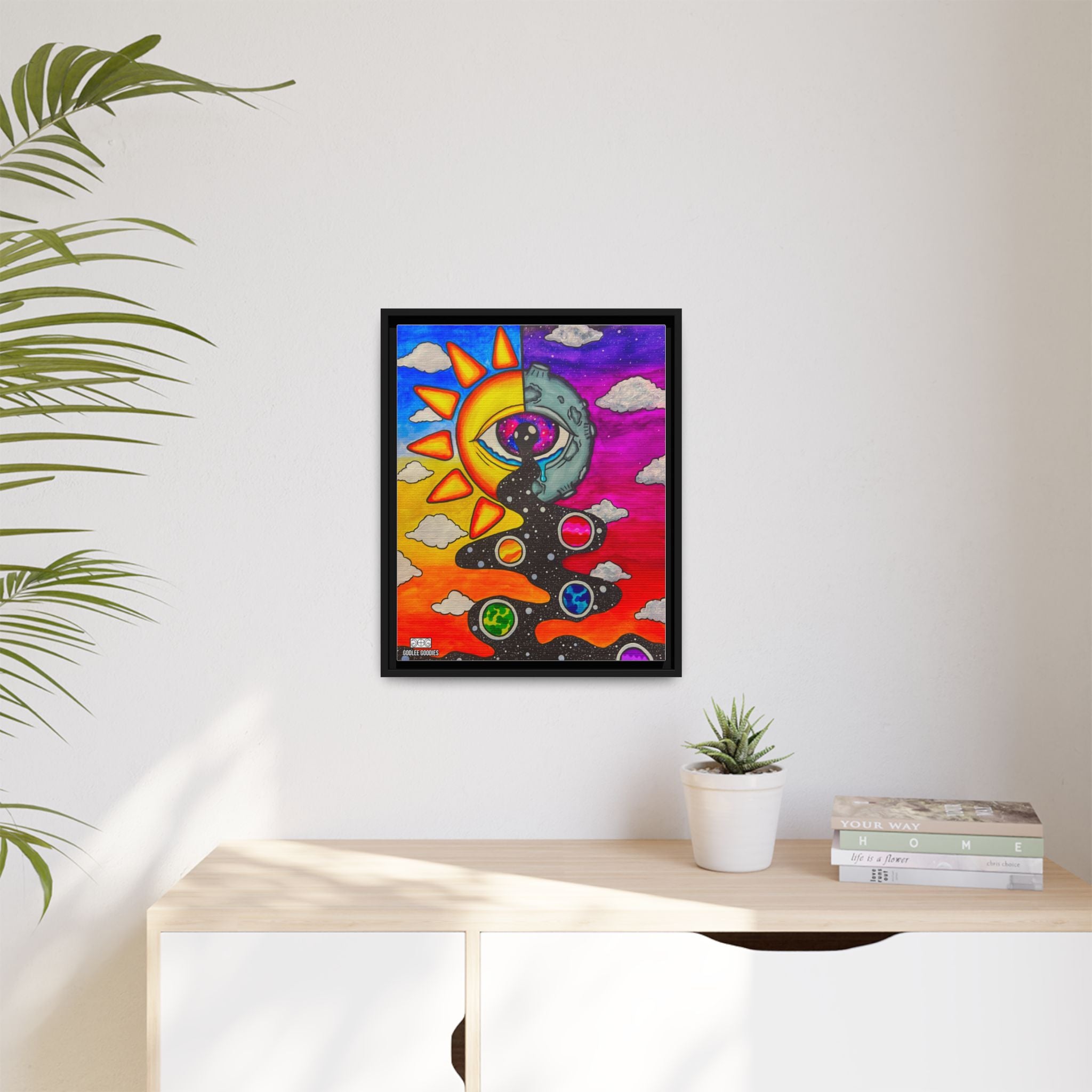 Solar Eyeclipse- Framed Canvas