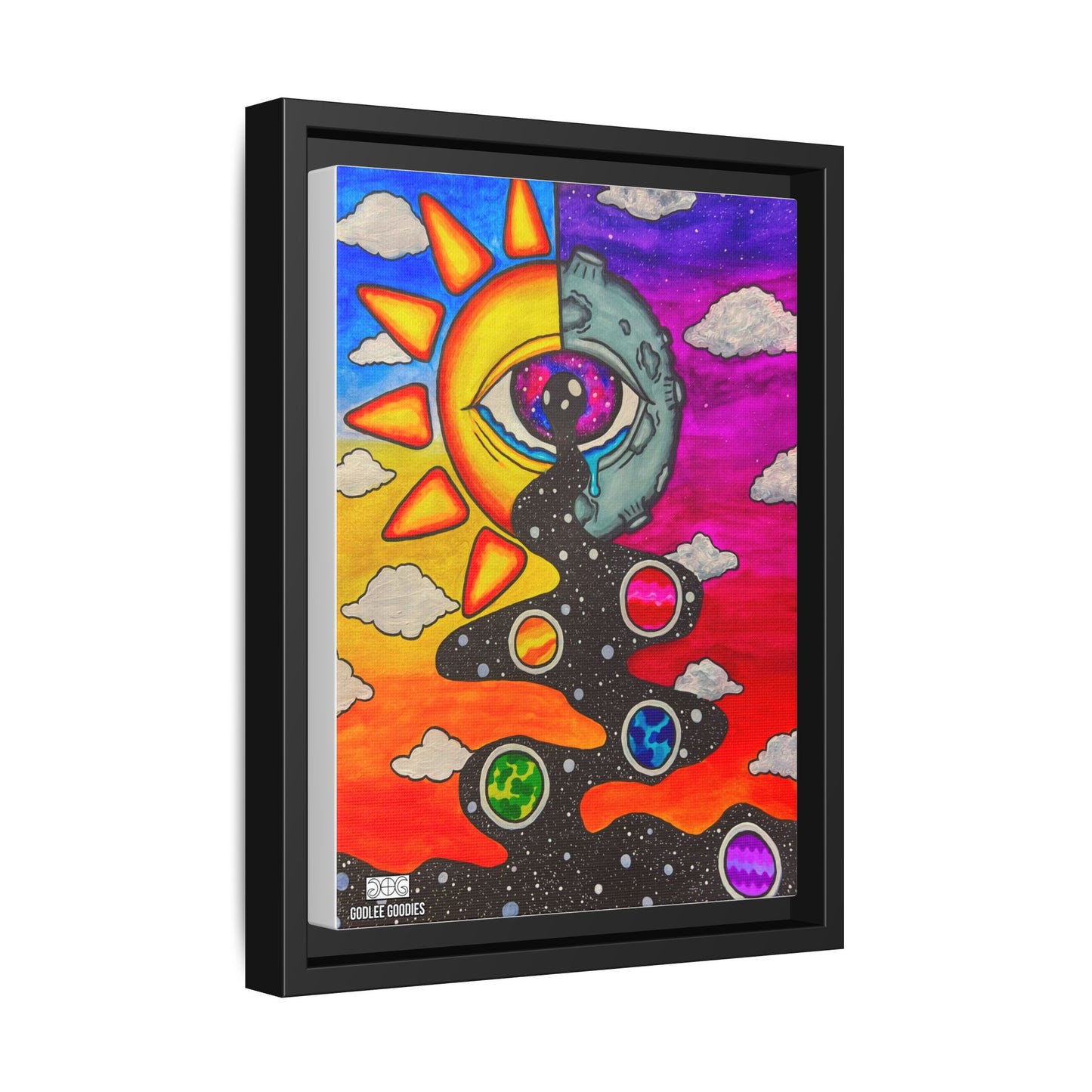 Solar Eyeclipse- Framed Canvas