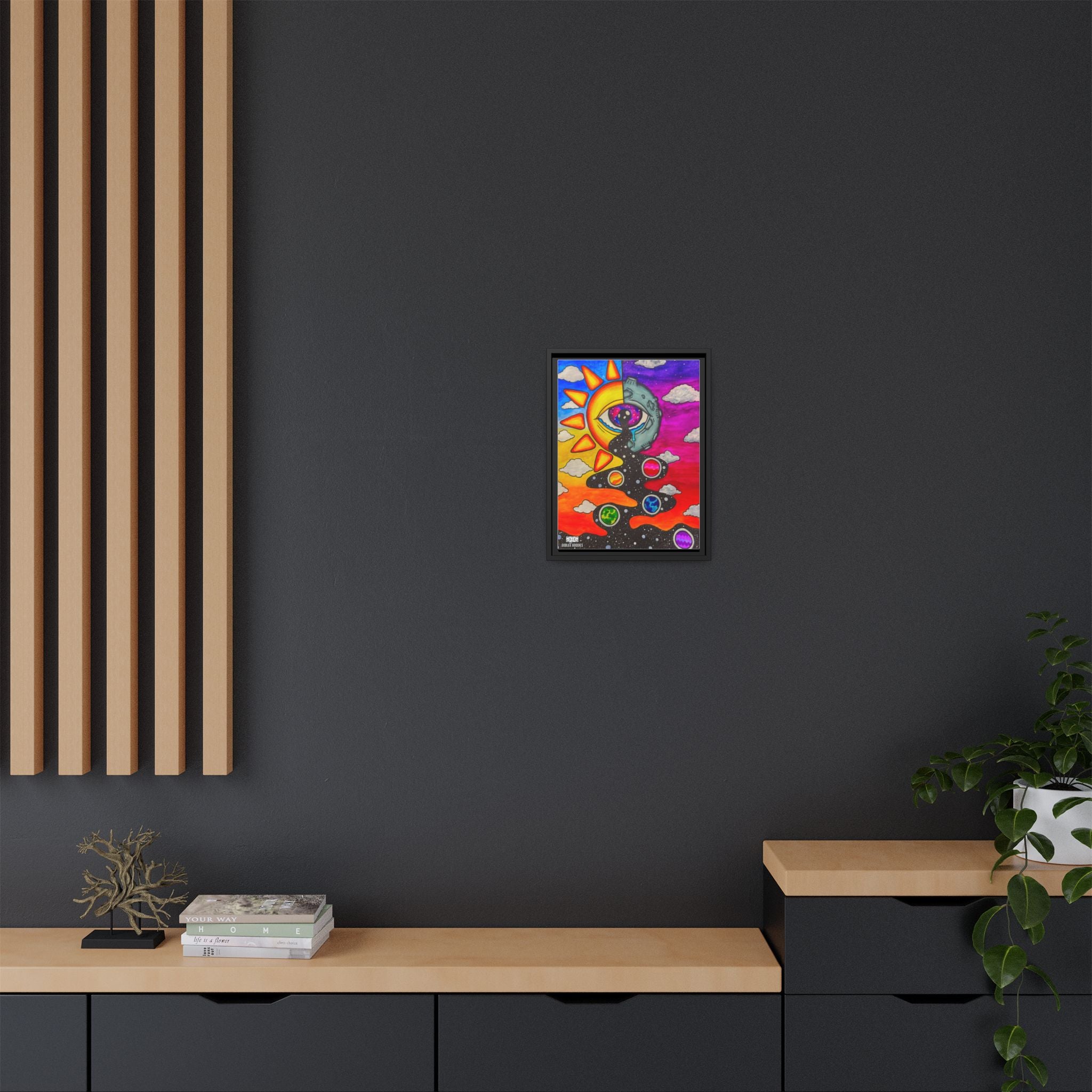 Solar Eyeclipse- Framed Canvas