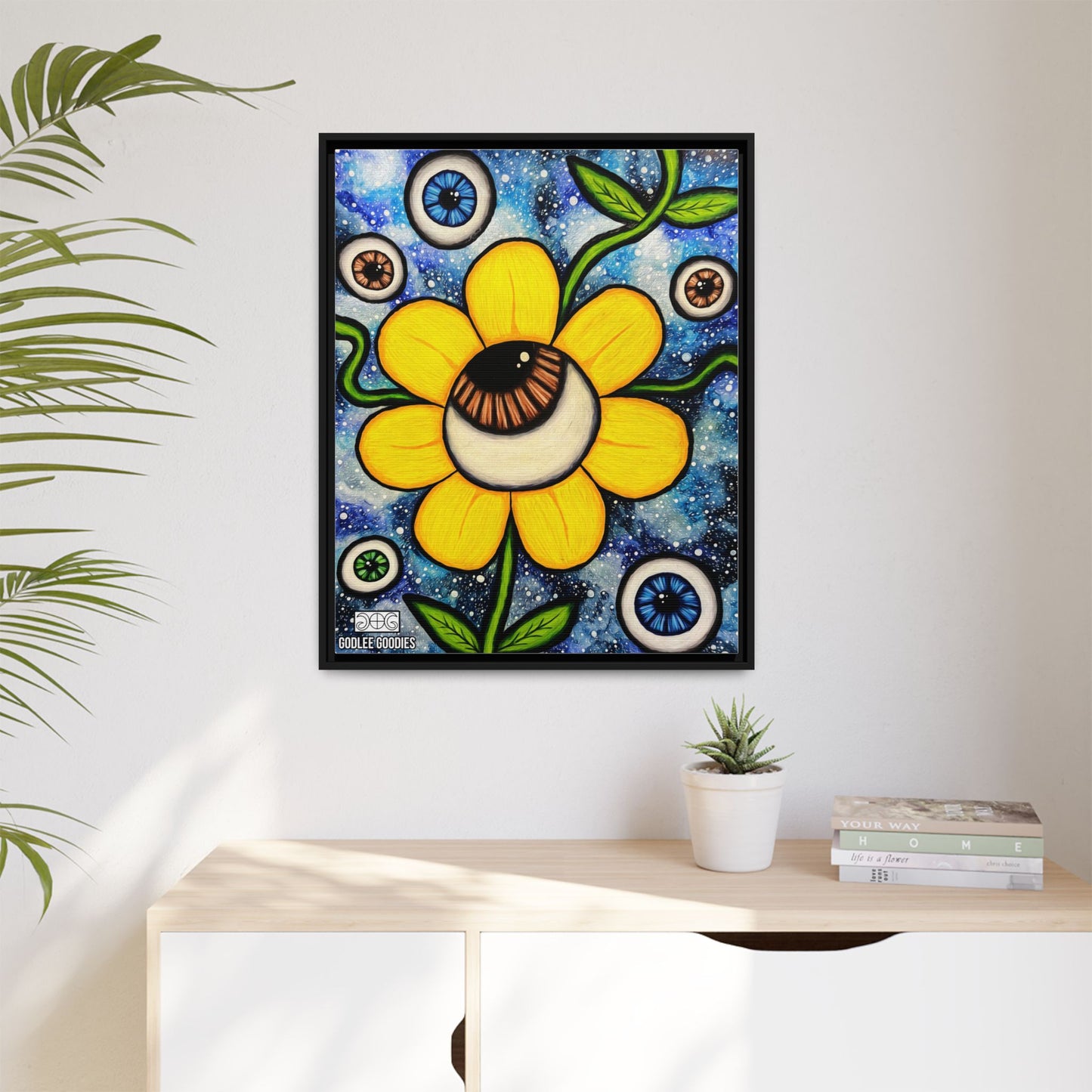 Eye Bloom- Framed Canvas