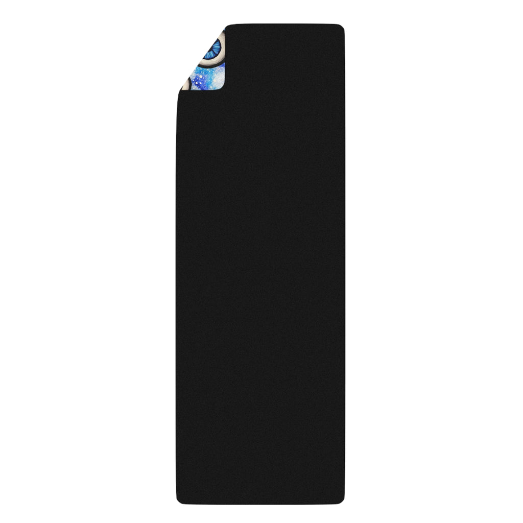 Eye Bloom Rubber Yoga Mat — Vibrant Sunflower & Eyeball Pattern Yoga Mat