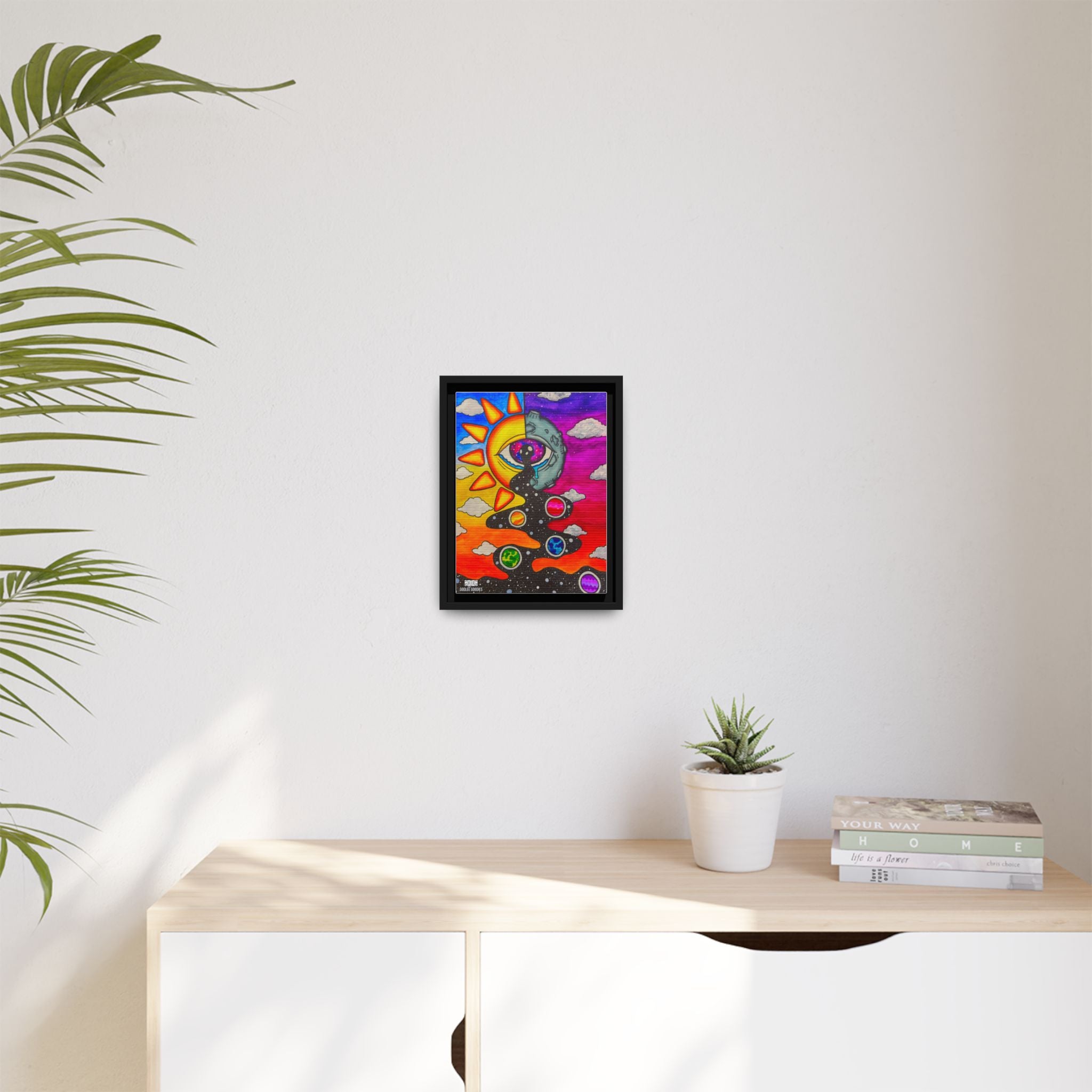 Solar Eyeclipse- Framed Canvas
