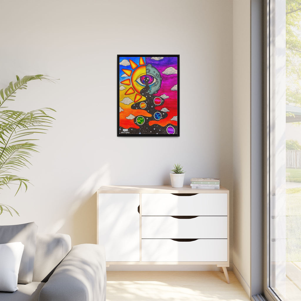 Solar Eyeclipse- Framed Canvas