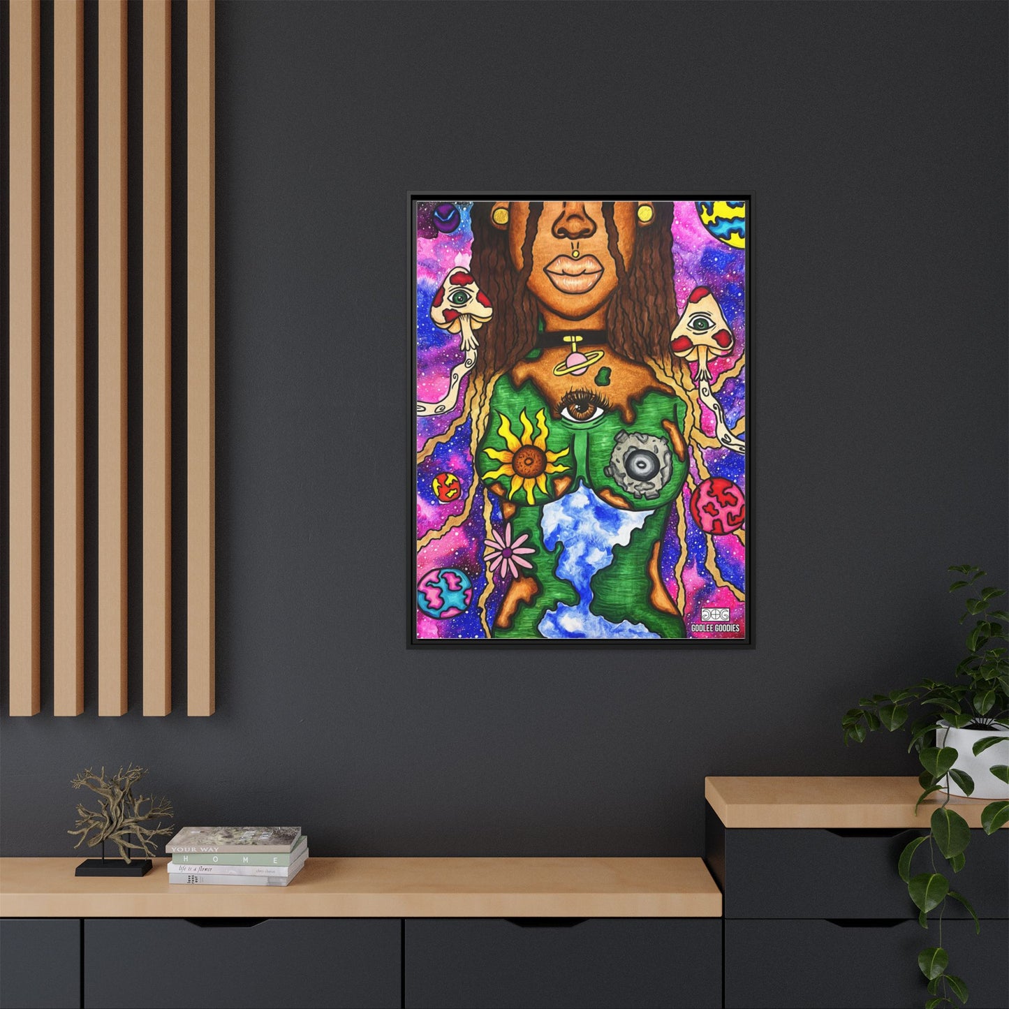 Earth Goddess- Framed Canvas