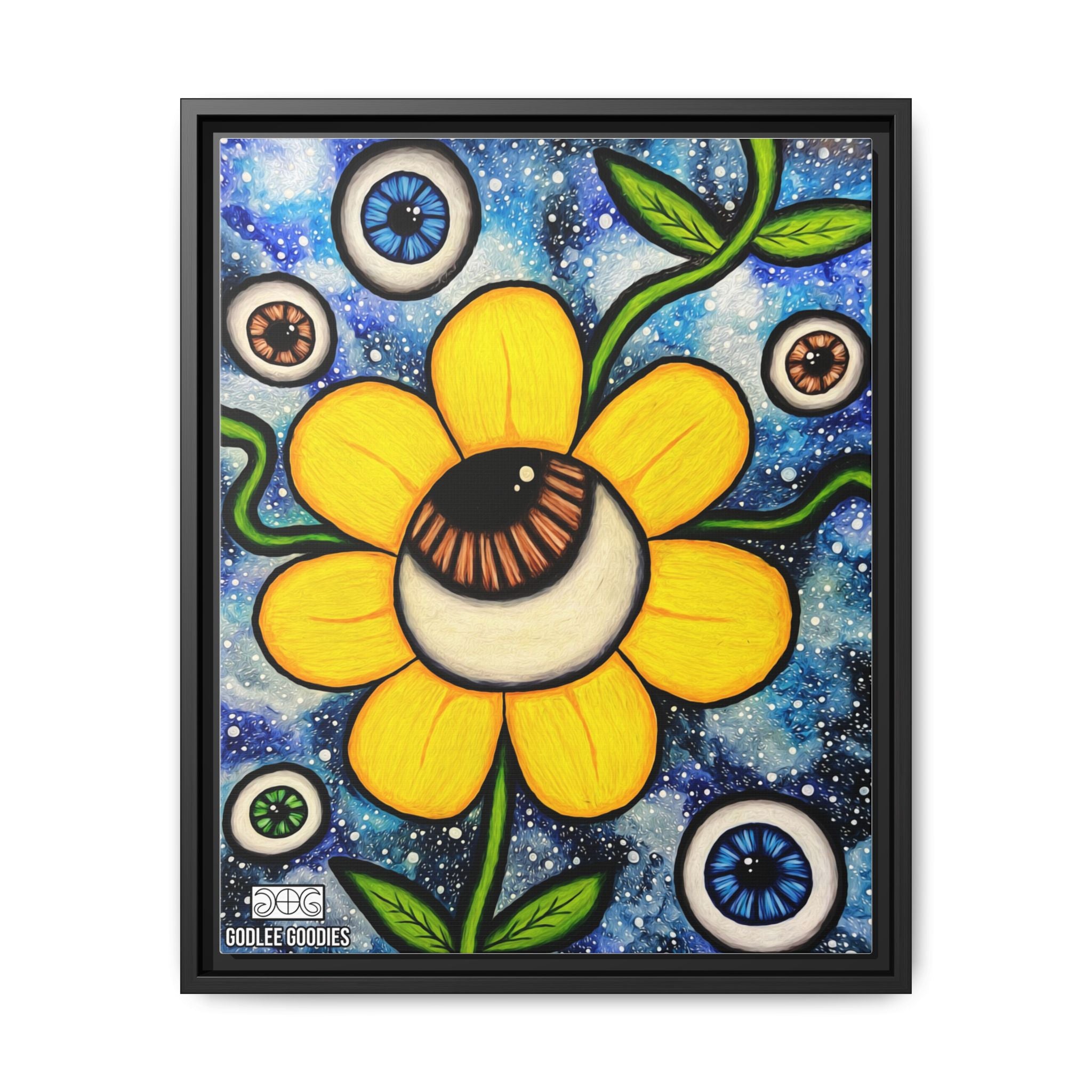Eye Bloom- Framed Canvas